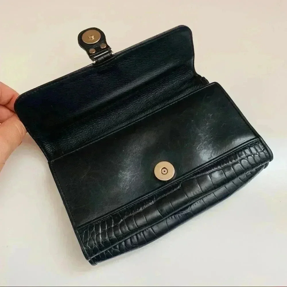 Brighton Leather Croc Organizer/Wallet